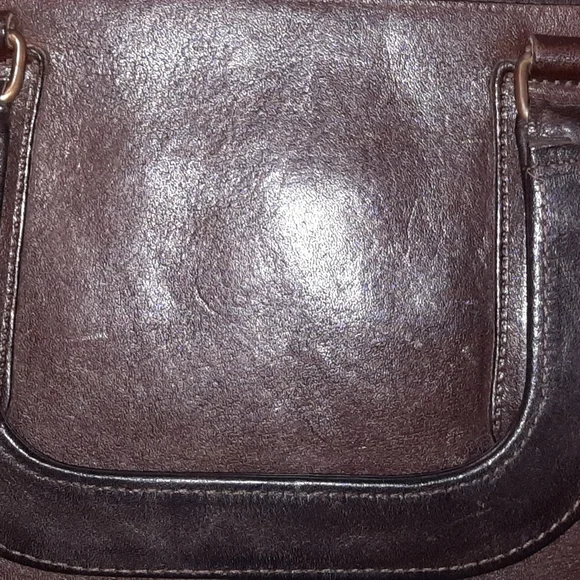 VINTAGE COACH NYC Bonnie Cashin Leather Satchel Slim Bag Mahogany Brown 60s 70s - Picture 15 of 16